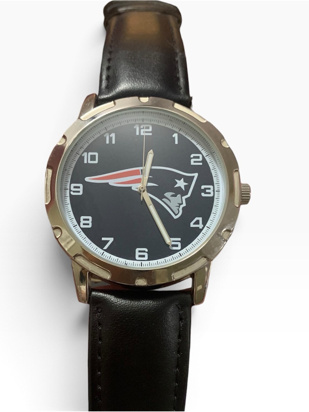 New England Patriots NFL Black Band Watch.